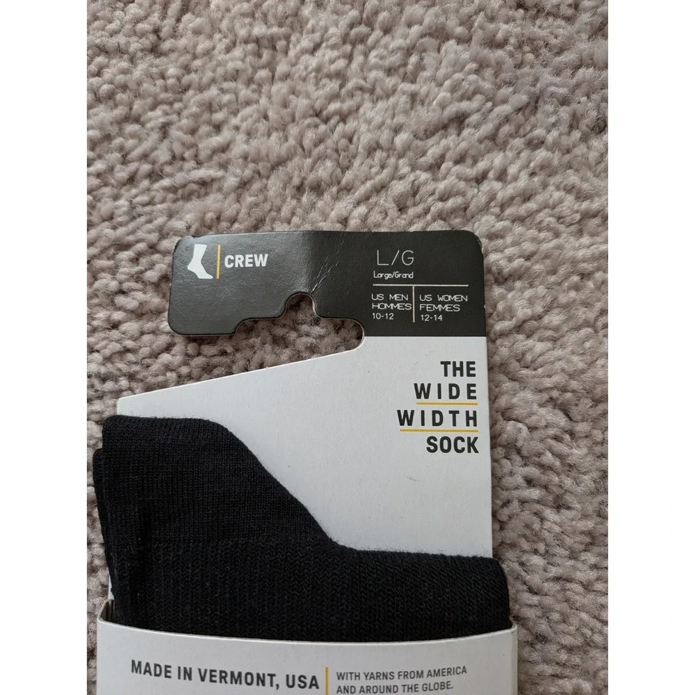 Wide Open Crew Socks Size Large Women 12-14 Men 10-12 Merino Wool Blend NWT